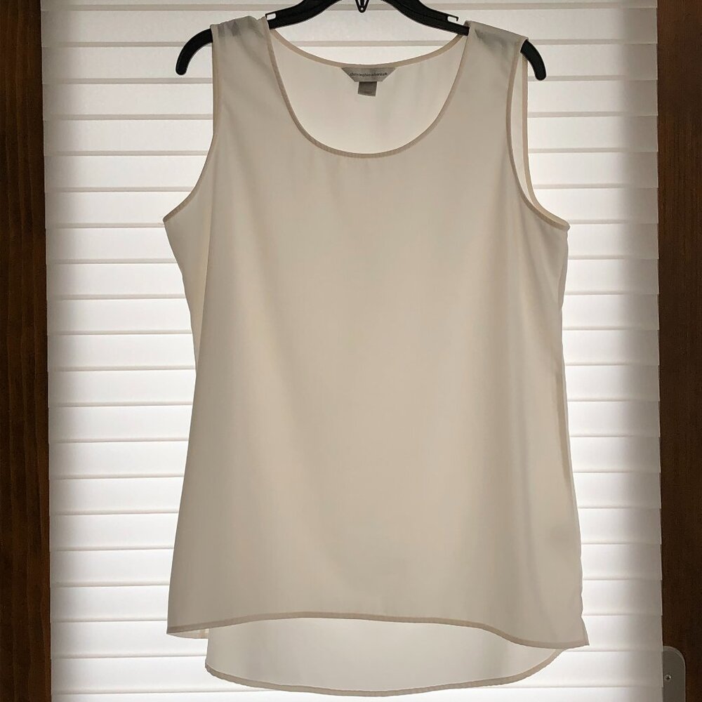 Christopher & Banks Cream Shell, Size L